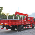 China Flatbed Truck with Crane 8 Ton 10 Ton Truck Mounted Crane Hiab Palfinger Telescopic Boom